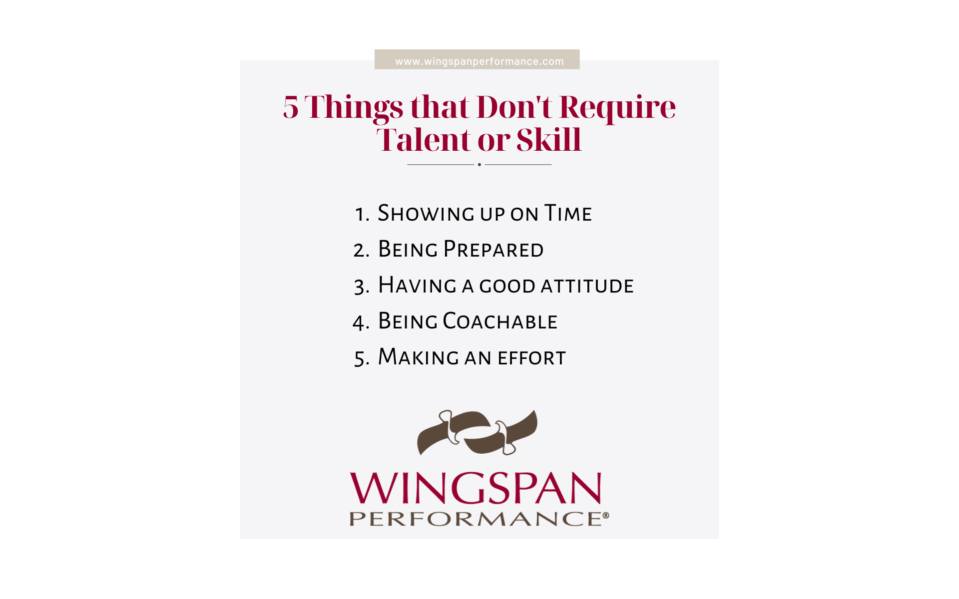 5 Things That Don T Require Talent Or Skill Wingspan Performance